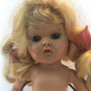 Vintage Vogue Ginny Doll,  1950s,  Blonde,  Blue Eyes,  Adorable In Majorette Outfit
