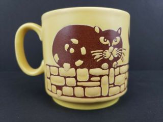 Vintage Royal Alma Cat Mouse Moon Coffee Mug Cup Ceramic Made In England Rare