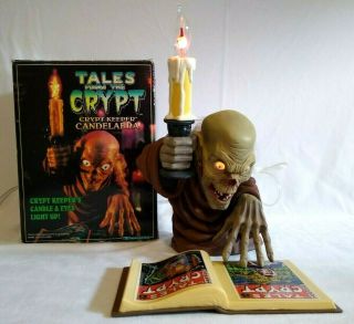 Rare Tales From The Crypt Keeper Light Up Candelabra,  Book 1996 Trendmasters