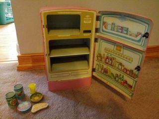 Rare Pink Vintage Wolverine No.  184 Tin Metal Toy Refrigerator (toy)