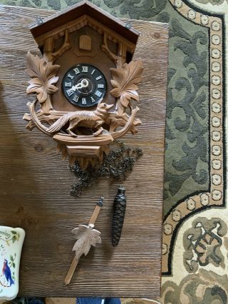 Old Vintage German? Cuckoo Clocks For Repair,  Parts Or Restoration Antique