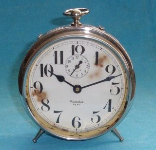 Antique Vintage Westclox Big Ben Peg Leg Alarm Clock Pat 1910 - 25