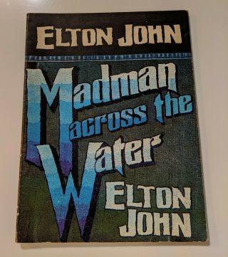 Elton John Madman Across The Water Songbook 1971 Rare Music Sheets L@@k