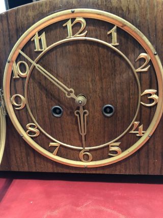 Antique German Unsigned Art Deco Table Clock In Running 2