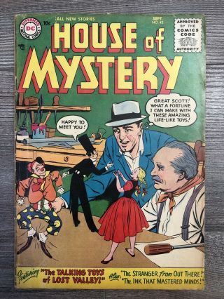 House Of Mystery 42 Dc 1955 Rare Horror Sci - Fi Vintage Golden Age 1 Owner Vg -
