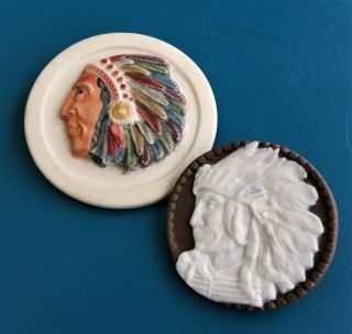Ceramic Realistic Jasperware Buttons - Back Marked Shirley