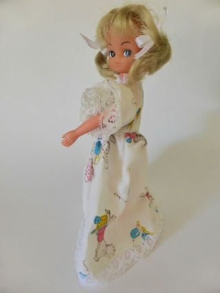 Cute 1960s Doll In Handmade Dress,  Kitsch Vintage Decor,  Made In Hong Kong