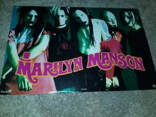 Marilyn Manson Rare 1995 Smells Like Children Poster Spooky Kids Nothing