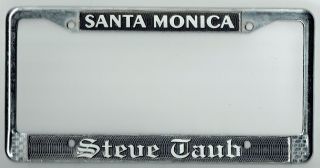 Rare Santa Monica California Steve Taub Porsche Audi Vintage License Plate Frame