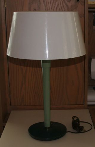 Gerald Thurston Lightolier Mid Century Modern Table Lamp Rare Green