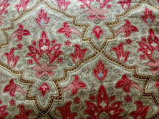 Rare Ralph Lauren Langham Briarleigh Red Paisley Floral King Fitted Sheet