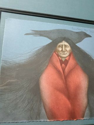 RARE AUTHENTIC Frank Howell CROW OMEN Limited Signed Numbered Lithograph Framed 2