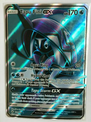 Tapu Fini Gx Full Art Ultra Rare 133/147 Sm Burning Shadows Pokemon Card Holo Nm