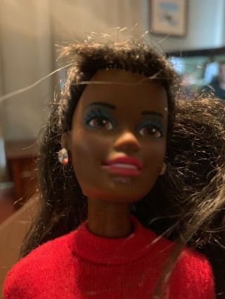 Mattel African American Vintage Barbie 1987 Black Hair Brown Eyes Long Hair