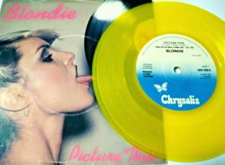 Blondie 7 " Yellow - Picture This Rare & Orig 1978 Single Punk Pistols Clash Vg,
