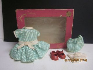 Vintage Vogue Tag Ginny Dress - Panties - Shoes Socks Ginger Doll Clothes W/box