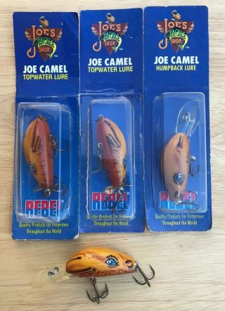 4 Joe Camel Humpback Lures 3 In Boxes 1 Made By Rebel