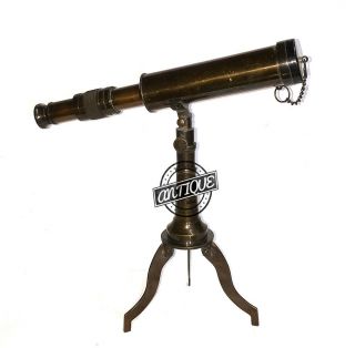 Vintage Small Vintage Telescope Collectible Stand Table Desk Antique Design 2