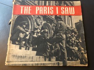 Antique Ww2 1945 Us Allied Forces Soldiers Souvenir Of Paris Book Rare