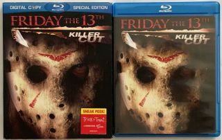 Friday The 13th Killer Cut Special Edition Blu Ray 2 Disc,  Rare Oop Slipcover