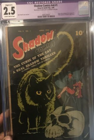 Shadow Comics Vol 8 Issue 1 Rare Cgc Golden Age