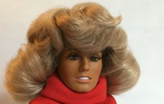 1977 Mego 12” Farrah Fawcett Doll With Knockabouts Outfit Charlie 