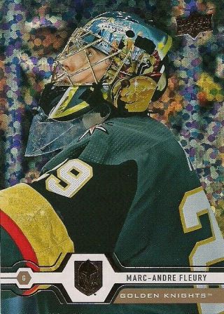 Marc - Andre Fleury 2019 - 20 Upper Deck Series 1 Speckled Rainbow Foil 198 Rare