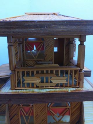 VINTAGE BAHAY - KUBO BAMBOO FILLIPINO HOUSE MODEL RARE one of a kind Collectible 2
