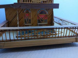 VINTAGE BAHAY - KUBO BAMBOO FILLIPINO HOUSE MODEL RARE one of a kind Collectible 3