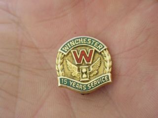 RARE Vintage Winchester Rifles 15 Years Service 10k Solid Gold Pin 2