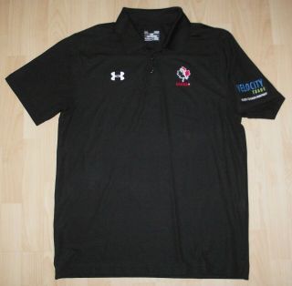Rare Underarmour Canada Players Rugby Union Polo Shirt Adults Large