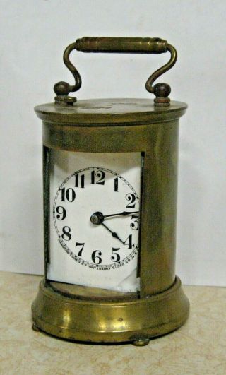 Rare Waterbury Cylinder Type Wayfarer Repeater Brass Carriage Chime Clock As - Is