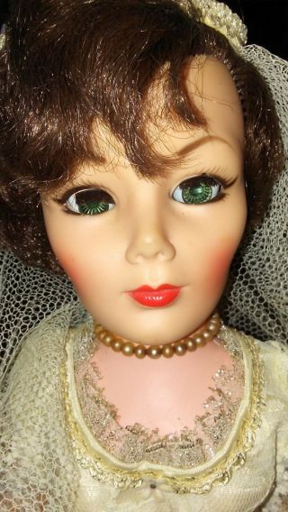 Rare Brunette 1966 Libby Bride Doll I Dream Of Jeannie Barbara Eden Tv