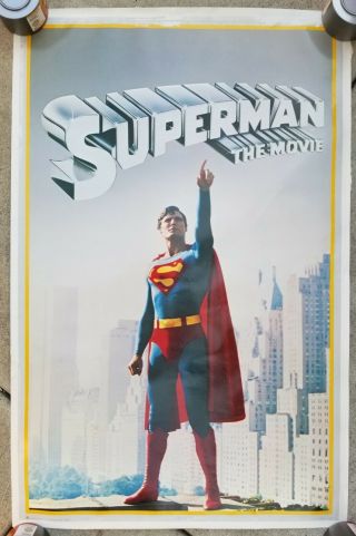 Vintage Rare 1978 Superman The Movie Thought Factory Poster Reeves Dc Comics