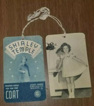 Rare Vintage Shirley Temple Coat Frock Cinderella Hang Tags Tag Fox Film Star