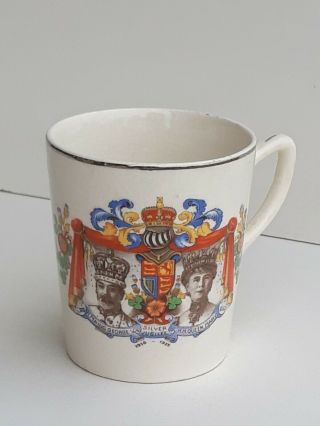 Rare Vintage Morley & Fox George V & Queen Mary Silver Jubilee (1935) Mug