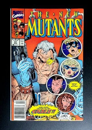 Mutants 87 1st appearance Cable Rob Liefeld X - Force Rare Newsstand edition 2