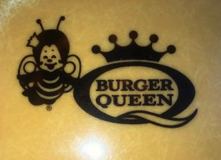 Very RARE BURGER QUEEN SERVING TRAY IN 2