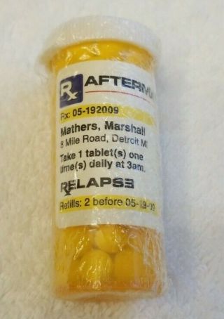 Eminem Relapse Promo Pill Bottle Candy 2009 Limited Rare Dr Dre Detroit