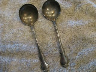 2 Towle Sterling Silver Soup Spoons French Provincial