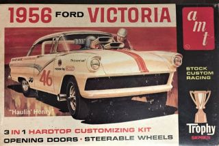 1/25 Scale Amt 1956 Ford Victoria Box 3 In 1 Trophy Series
