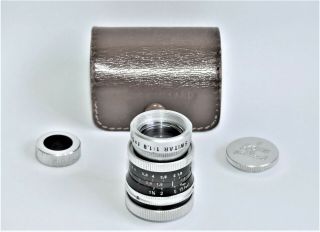 Kern Paillard 5.  5 Mm F/1.  8 Switar Fast Lens.  D - Mount.  Top Quality Optics.  Rare.