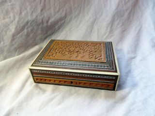 A Vintage Micro Mosaic Eastern Wooden Box