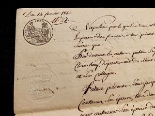 1810 Napoleon Related Handwritten Document