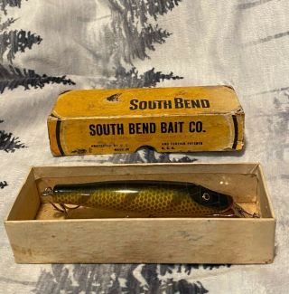Vintage South Bend 957 Pike Oreno With Correct Box,  Great Combo Rare