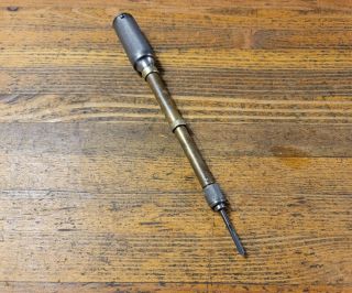 Antique Tools Hand Push Drill Bit Brace • Rare Yankee 41 & Bits Vintage ☆usa
