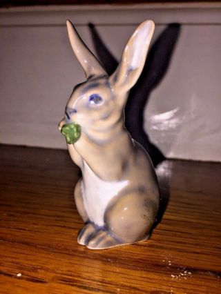 Vintage Royal Copenhagen Denmark Porcelain Rabbit Lettuce Figurine 1019 Rare