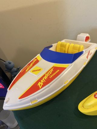 1994 Arcotoys Mattel Rare Baywatch Barbie Rescue Lifeguard Speedboat & Jet Ski 3