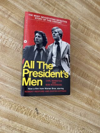 All The Presidents Men 1976 Carl Bernstein Wood Rare Red Format Vintage Cover
