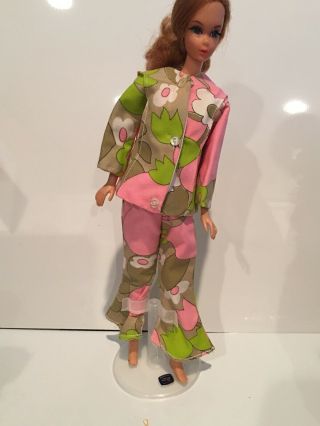 Vintage Barbie Clone Premier,  Fab - Lu,  Hong Kong,  Floral Mod Pants Suit 60 